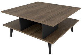 Dohányzóasztal Akya - Walnut, Black