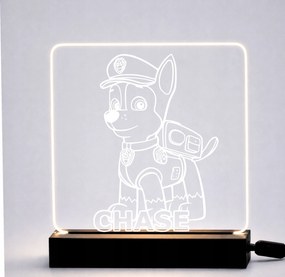 3D Led lámpa – rendőr kutyus – Mancs Őrjárat éjjeli lámpa gyerekeknek