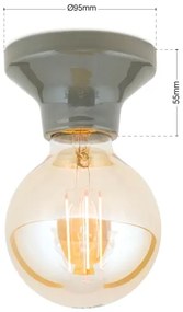 Orion - Mennyezeti lámpa FROST 1xE27/60W/230V szürke