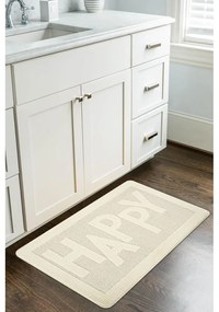 Krémszínű fürdőszobai kilépő 60x100 cm Happy – Foutastic