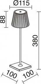 Novolux LITTA 914A-L0103L-01 Asztali lámpa 1x2,2W/LED 231LM IP54