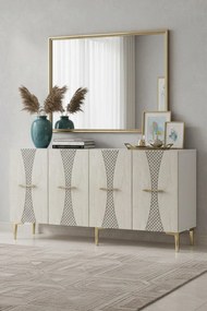 Slim 150 - White, Travertine, Gold