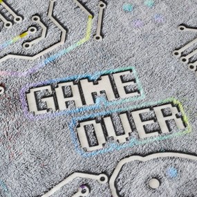Egyszemélyes mikroplüss gyerek ágyneműhuzat világító hatással 135x200 cm Game Over – Catherine Lansfield