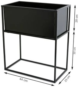 Virágállvány 50x44 cm fekete