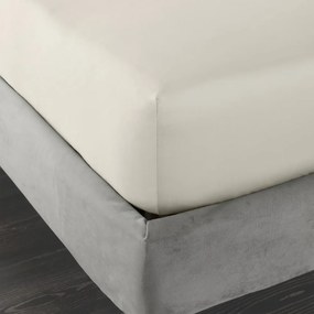 Bézs gumis pamut-szatén lepedő 150x200 cm Cotton Sateen – Bianca