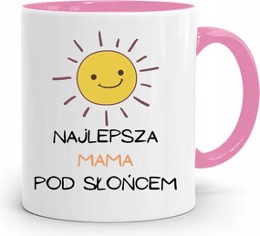 Rózsaszín Bögre Ajándék Van A Legjobb A Nap Alatt fényképes nyomtatással