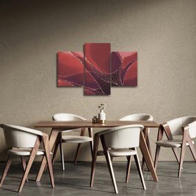 Kép - Piros absztrakt virág N⁰2 (90x60 cm)