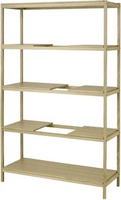 Natúr színű polcos állvány tölgyfa dekorral 105x170x40 cm Sukoya – Blomus