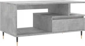 vidaXL betonszürke szerelt fa dohányzóasztal 90x49x45 cm