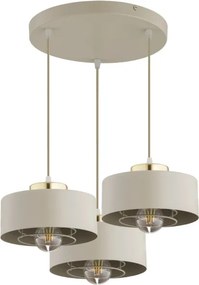 BRILAGI - Függőlámpa kábellel SPRING 3xE27/60W/230V bézs/arany