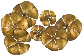 FLOWER GOLDY bronz vas fali dekoráció