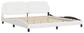 fehér műbőr ágykeret matrac nélkül Zadar 200x200 cm