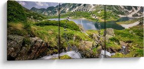 Kép - Kilátás a Rila hegyre (órával) (90x30 cm)