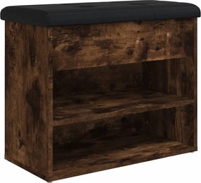 vidaXL füstös tölgy színű szerelt fa cipőpad 62 x 32 x 50 cm