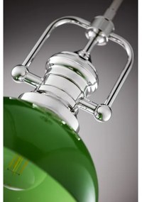 Jupiter 2071 - PLATINO rúdon függő csillár 1xE27/15W/230V zöld/fényes króm