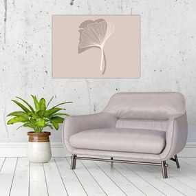 Kép - Bézs színű levelek N⁰4 (70x50 cm)