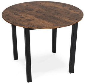 Kerek Étkezőasztal Rusztikus Tölgy Színben. TEO 100 cm