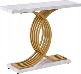 Keskeny konzol asztal előszobába 100cm fém nappaliba