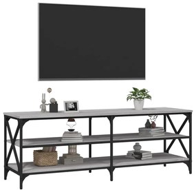 szürke sonoma színű szerelt fa TV-szekrény 140 x 40 x 50 cm