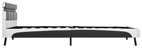 szürke LED-es műbőr ágykeret 120 x 200 cm
