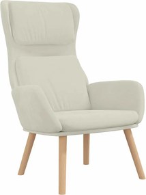 vidaXL krémfehér bársony pihenőfotel