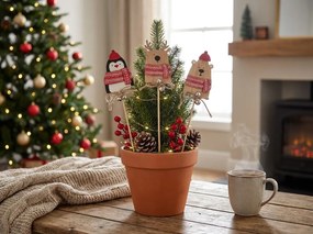 Karácsonyi beszúrható dekoráció WINTER FRIENDS - különböző változatok