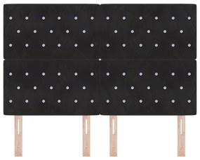 LED Fejtámla Fekete 72 cm Velúr