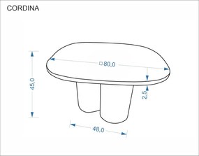 Cordina dohányzóasztal barna