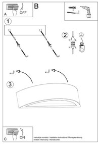 Sollux SL.0994 - Fali lámpa ATENA 1xE27/60W/230V beton