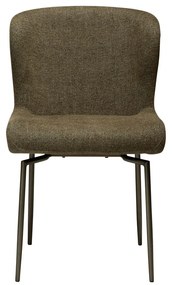 Khaki kárpitozott étkezőszék Glam – DAN-FORM Denmark