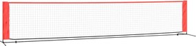vidaXL fekete és piros poliészter teniszháló 500x100x87 cm