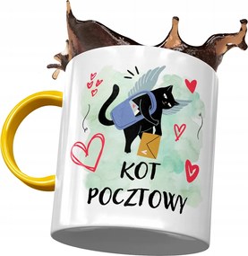 Sárga Bögre Cicával Cuki Ajándék Nyomtatott Fotóval