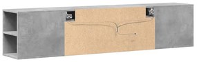 betonszürke fali TV-szekrény LED-del 180 x 31 x 39,5 cm