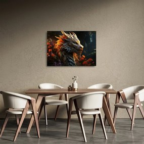 Üveg kép - Sárkány (70x50 cm)