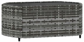3 részes szürke polyrattan kerti ülőgarnitúra párnákkal