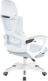 Irodai szék, világosszürke/fehér, teherbírás 150 kg, MALVIN