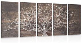 5-részes kép fa koronája fa háttéren