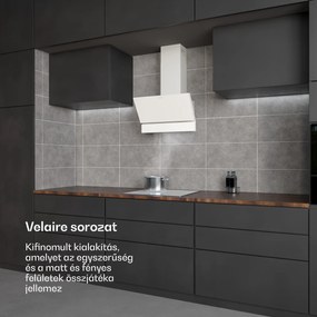 Klarstein Velaire páraelszívó, Elegáns, minimalista, nagy teljesítményű, A++ energiaosztály, 820 m³/h, 60 cm