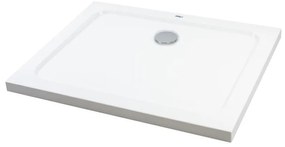 Coria 80x120x5 cm szögletes, téglalap alakú, akril zuhanytálca szifonnal