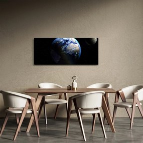 Föld és a Hold képe (120x50 cm)