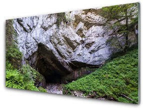 Üvegkép Mountain Cave Természet 100x50 cm