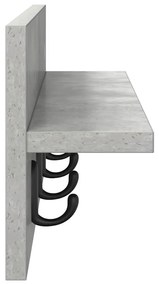 Fali Kabáthorog Beton szürke 60 x 10.5 x 18 cm Faanyag