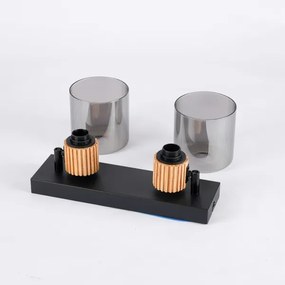 Brilagi - HYGGE spotlámpatest 2xE14/15W/230V fekete/füstszínű