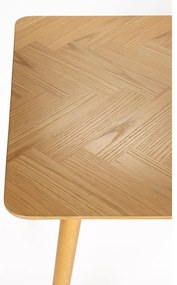 Étkezőasztal tölgyfa dekorral 80x160 cm Fabio – White Label