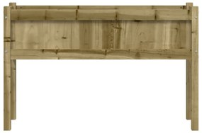 impregnált fenyőfa kerti virágláda lábakkal 110 x 31 x 70 cm