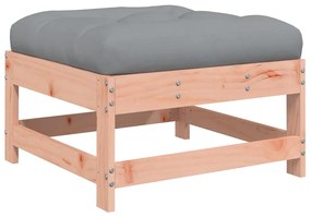 2 db tömör fenyőfa kerti lábzsámoly párnával