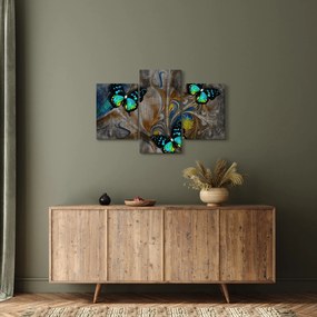 Kép - fényes pillangók képben (90x60 cm)