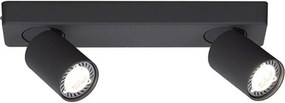 Aca Lighting fali spotlámpa 2XGU10 fekete alumínium 32X7X11CM Elitis