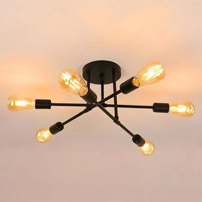 Niuniaj 6 izzós Retro mennyezeti lámpa, csillár Szputnyik 6 db E27 izzó