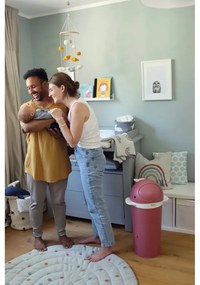 Sötét rózsaszín műanyag szemetes pelenkákhoz 25 l Whale – Kindsgut